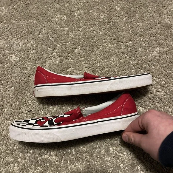Vans Off The Wall Checkerboard Flame Slip On Shoes Men's 9.5 - Picture 5 of 6